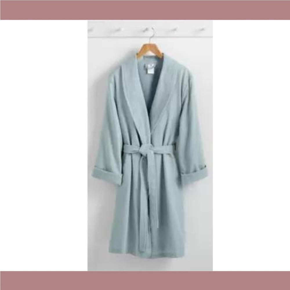 NWT $160 [ L/XL Robe ] Hotel Collection Cotton‎ Spa Robe in Green Seafoam
